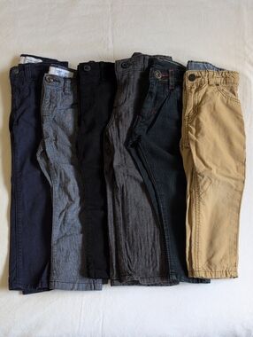 Size 3T Boys Preppy Pants Bundle Lot - Gymboree Old Navy Carters TCP (6 Pack)